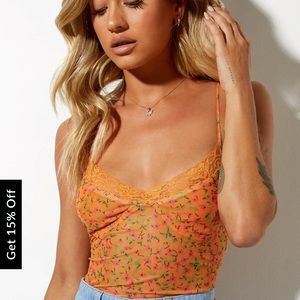 Motel Rocks Yenika Crop Top - Summer Sun